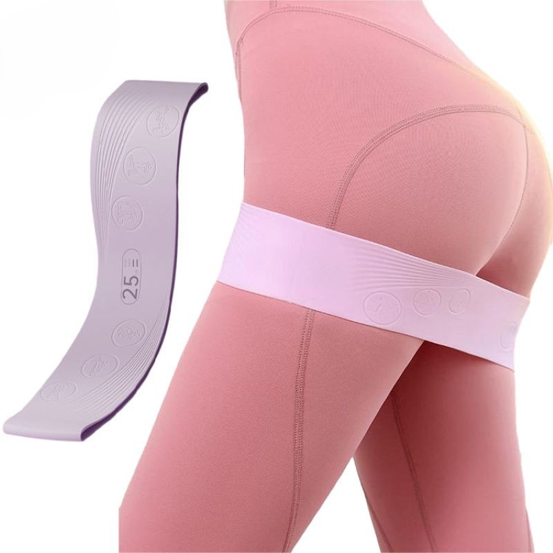 Pilates Yoga Tone - Pita Resistensi Pinggul Silikon 15-45lbs, 32x9cm