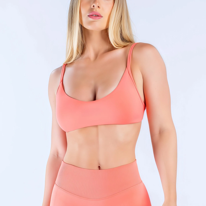 Pilate Yoga Workout - HISTELLO Impact Scoop Neck Bra Wanita