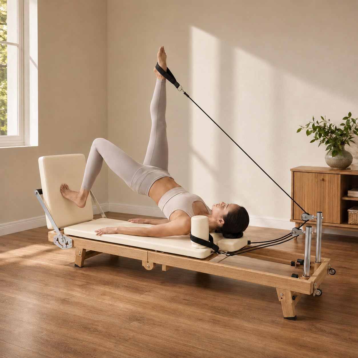 Pilates Reformer Spring - Mesin Pilates Reformer Lipat 75 Inci