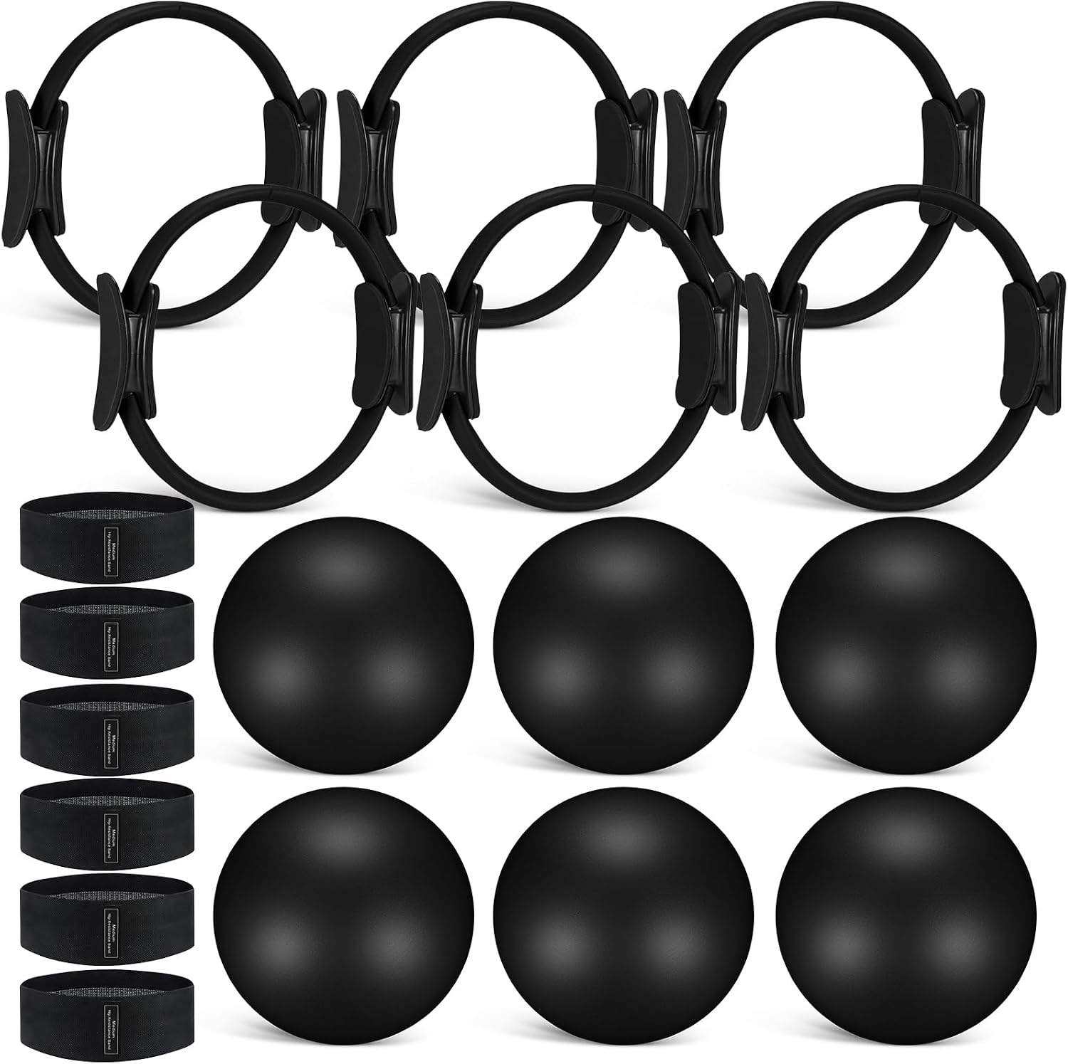 Pilates Yoga Tone - 18 Pcs Set Cincin dan Bola