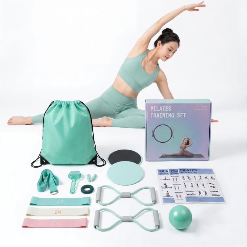 Pilates Yoga Tone - Set Cincin Pilates, Lingkaran Latihan Ketahanan,