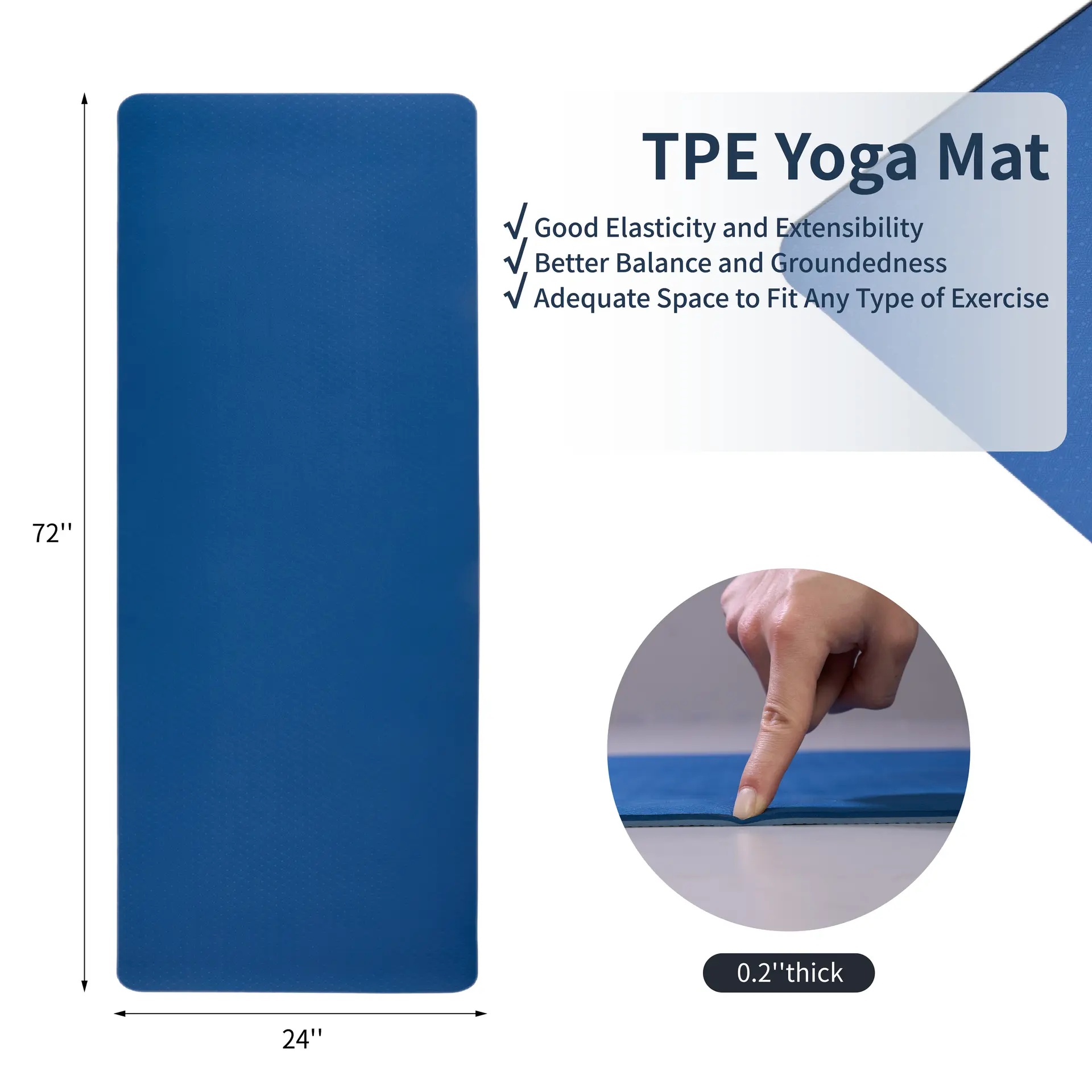 Matras Yoga TPE Anti-Selip 72  - Pilates X Yoga ulasan dan harga