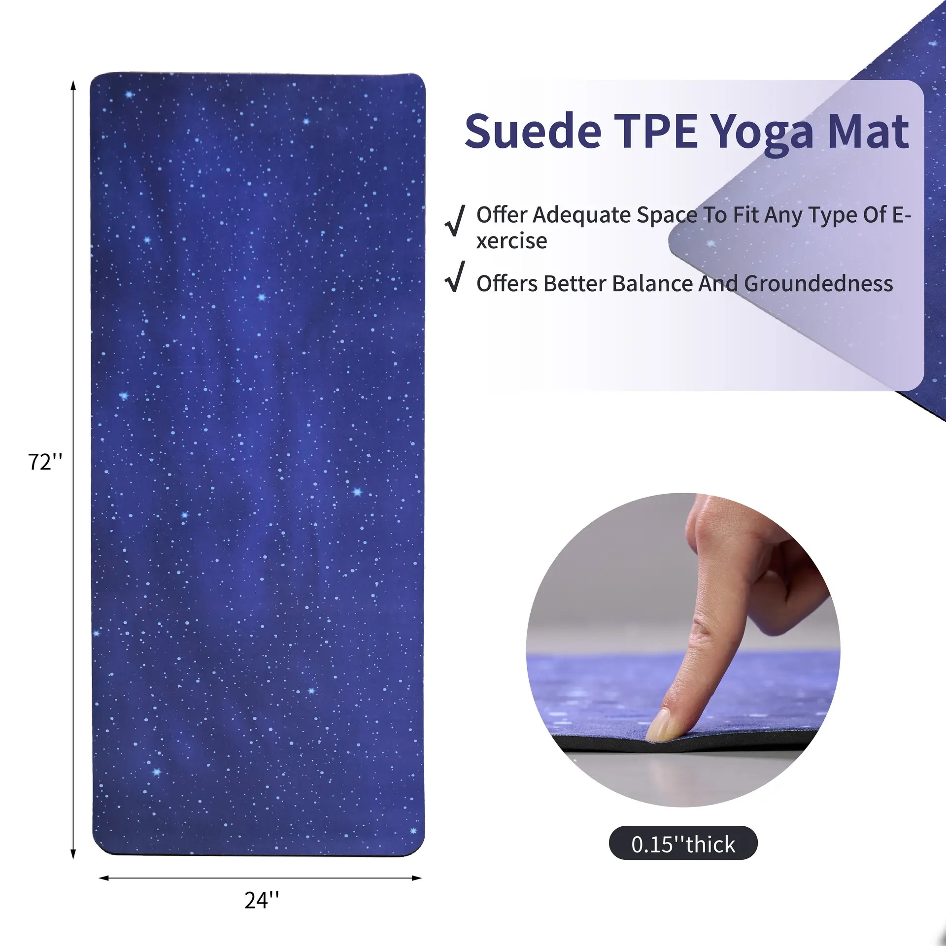 Matras Yoga TPE Anti-Selip Ber - Pilates X Yoga ulasan dan harga