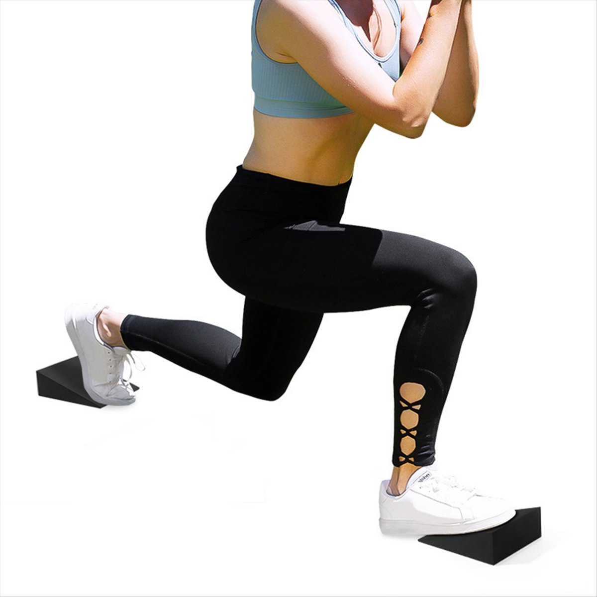ABXY 2 Buah Blok Yoga Wedge EV - Pilates Yoga Block Exercises ulasan dan harga