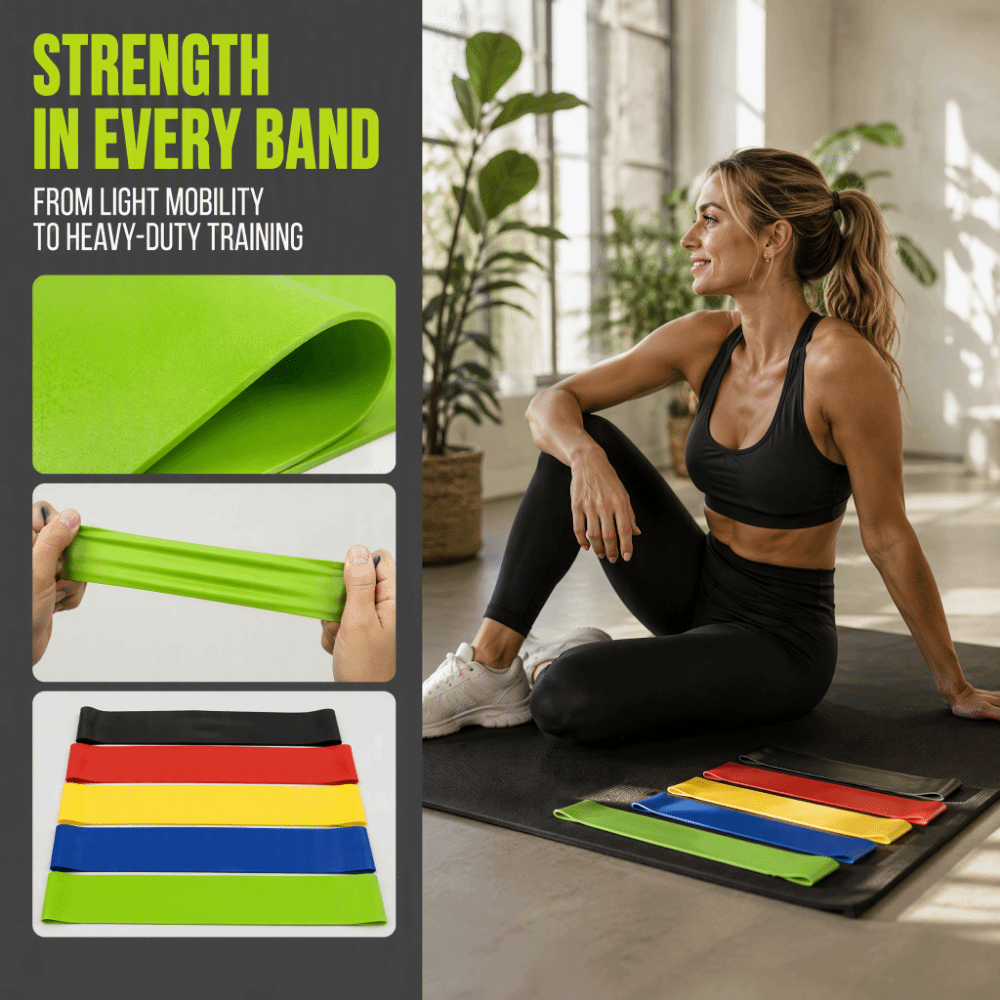5pcs 30 x 5cm Resistance Loop  - Pilates X Yoga ulasan dan harga