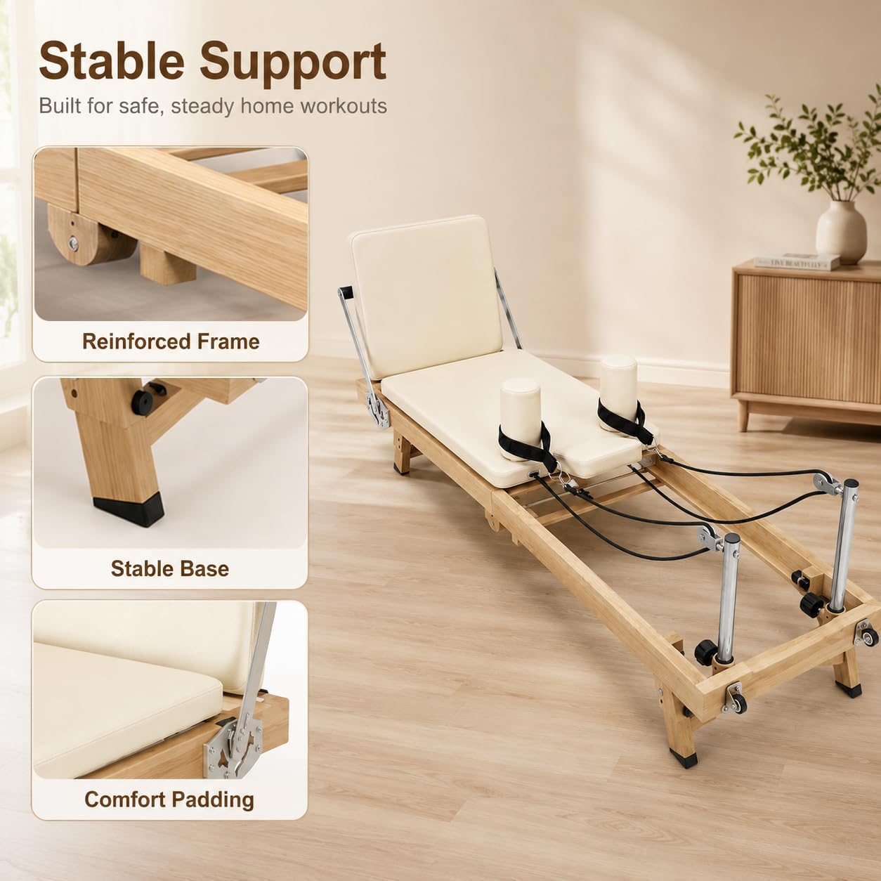 Mesin Pilates Reformer Lipat 7 - Pilates Reformer Spring ulasan dan harga