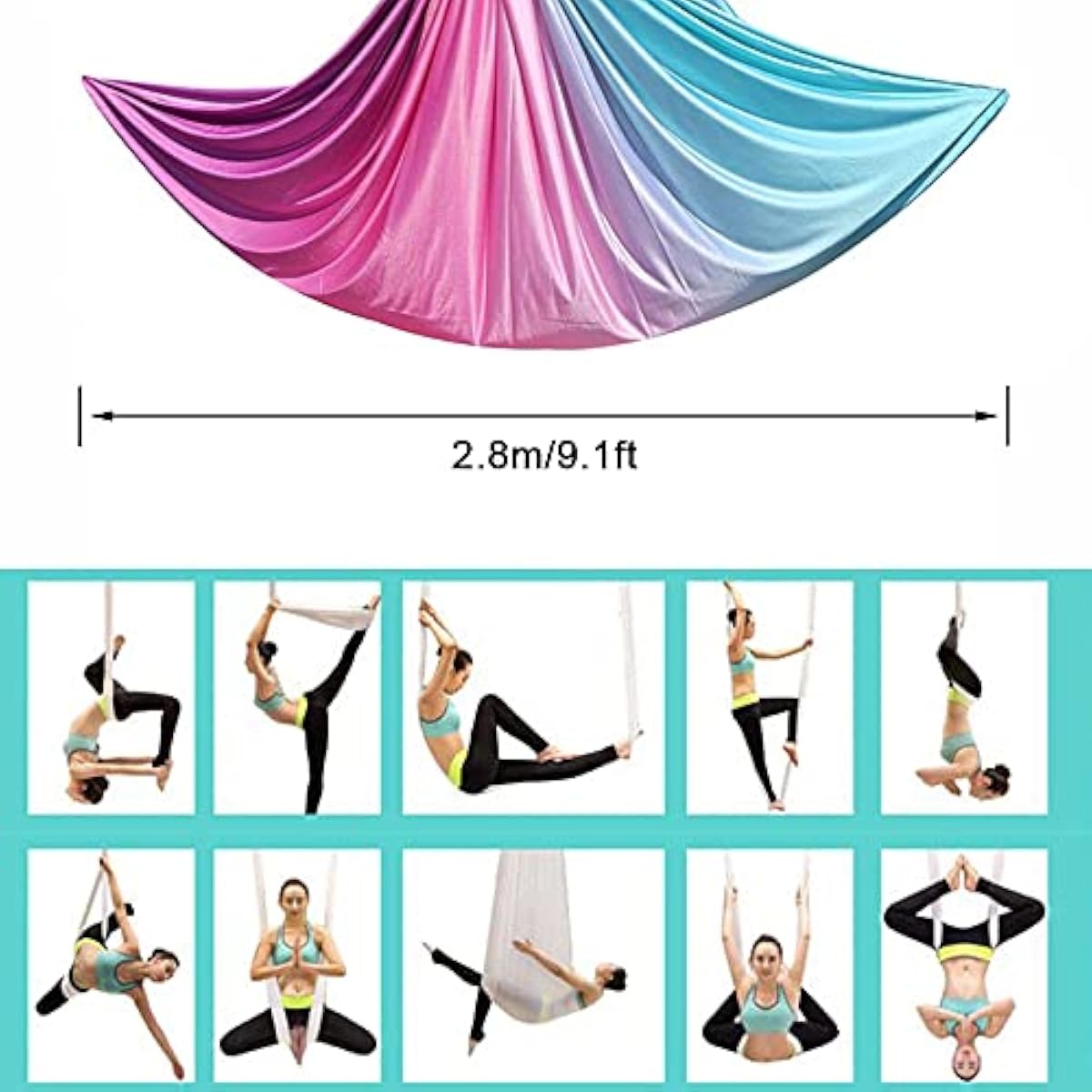 Hammock Yoga Udara 5M x 2.8M W - Pilates X Yoga ulasan dan harga