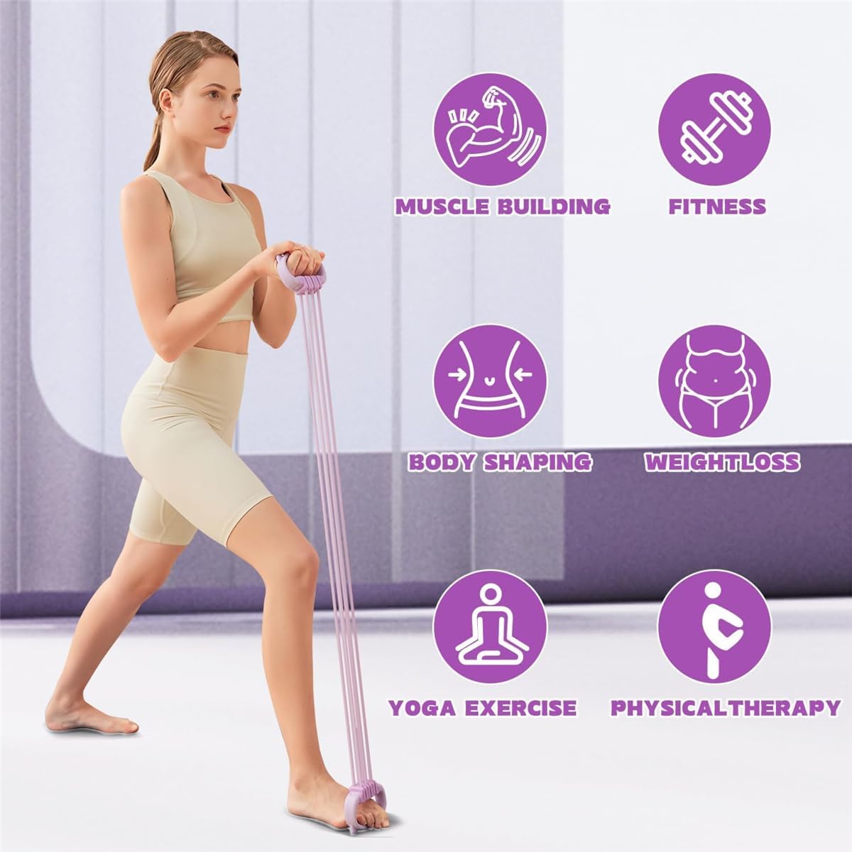 Pita Latihan Resistance Figure - Pilates Yoga Tone ulasan dan harga