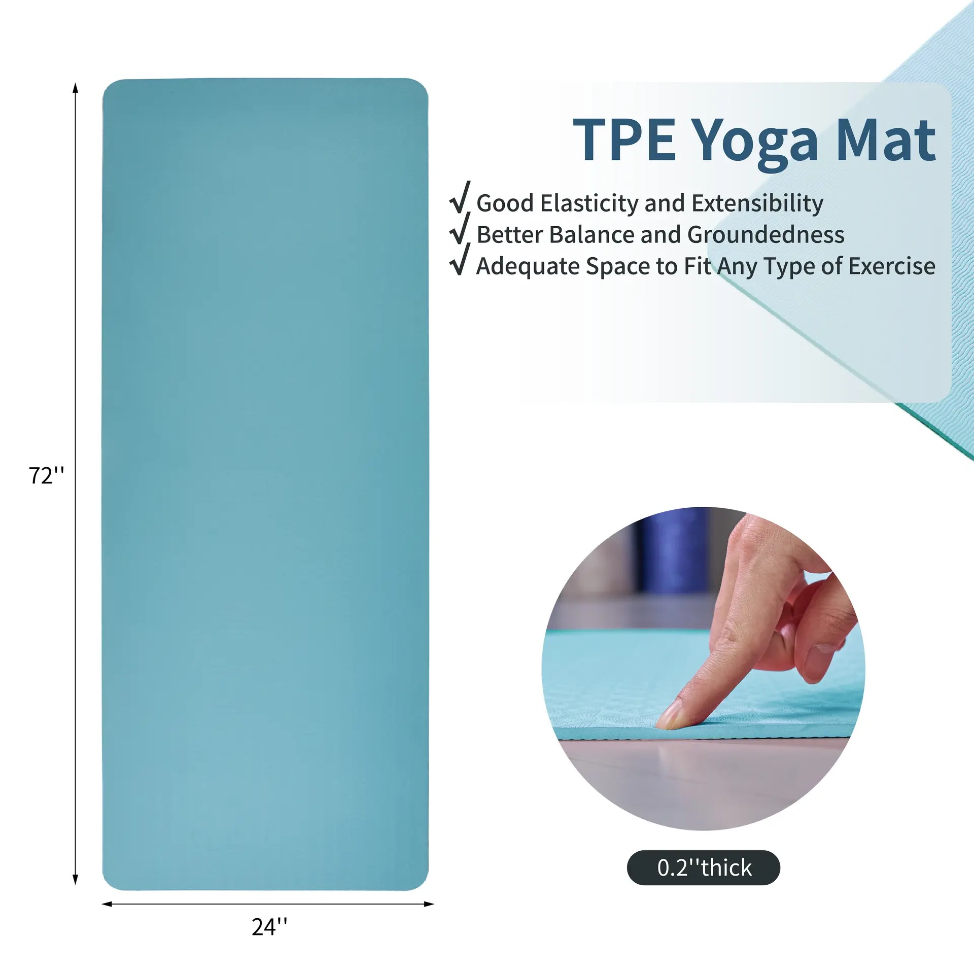 Matras Yoga TPE Anti-Selip 72  - Pilates X Yoga ulasan dan harga