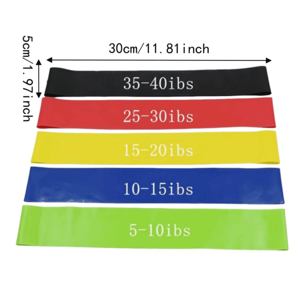 5pcs 30 x 5cm Resistance Loop  - Pilates X Yoga ulasan dan harga