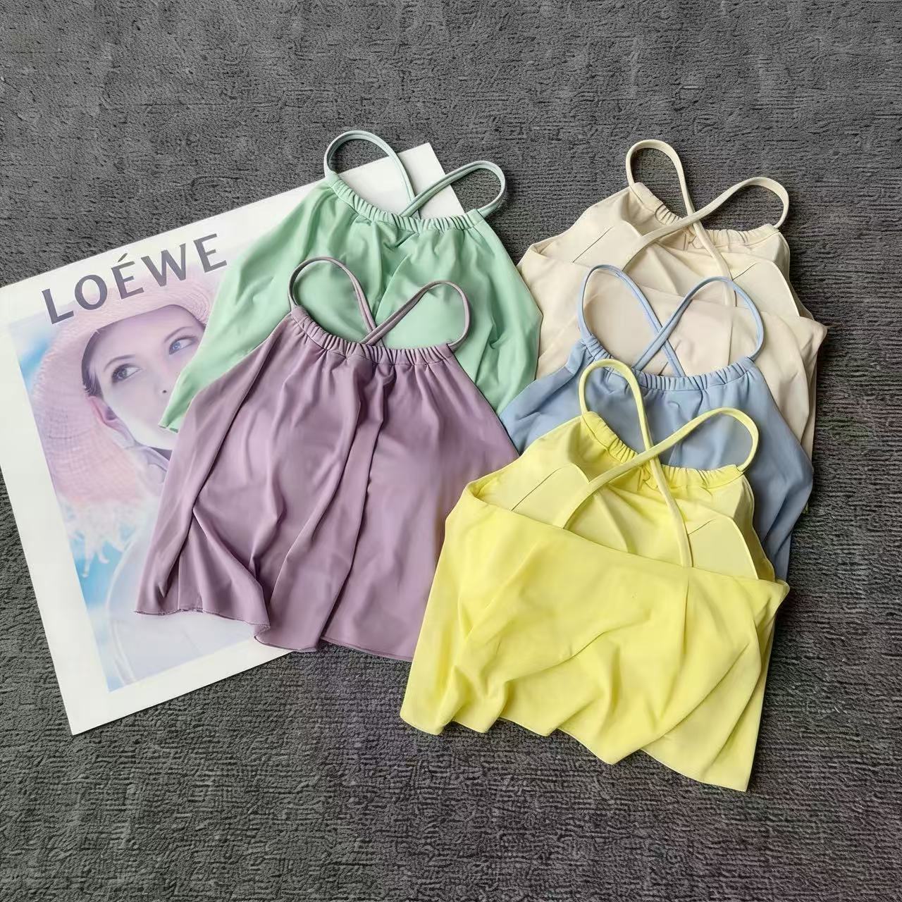 Tank Top Olahraga Halter 2-in- - Pilate Yoga Workout ulasan dan harga